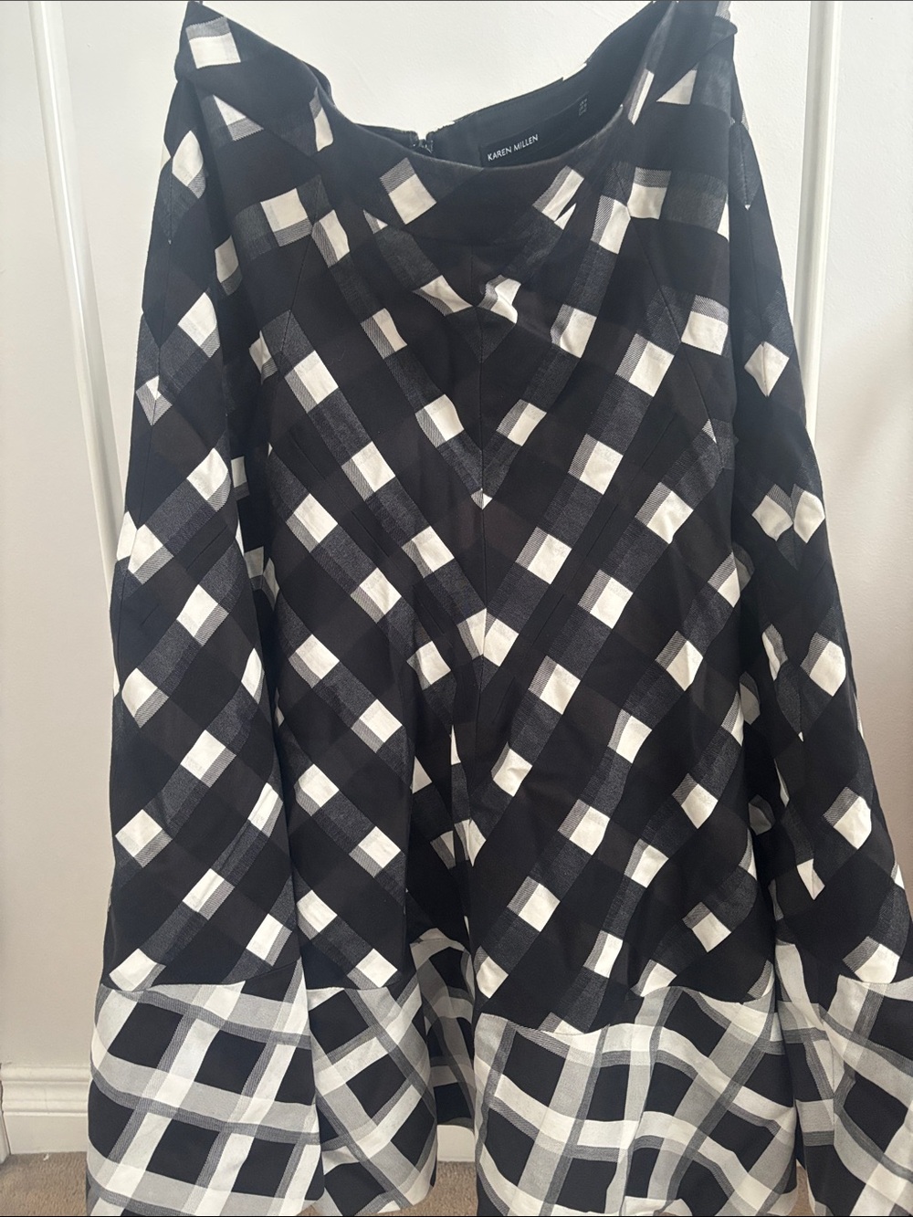 Karen Millen Black and White ALined Skirt